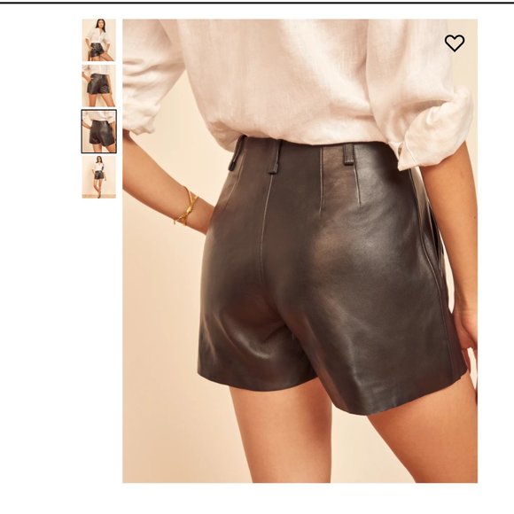 Elegant Black Leather Women Shorts - Picture 3 of 11